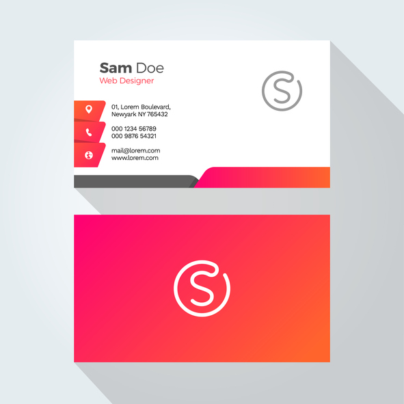 Sample Business Card design for a webs designer