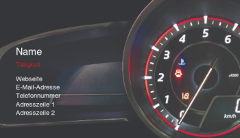 Automobilbranche & Transport Visitenkarte 38