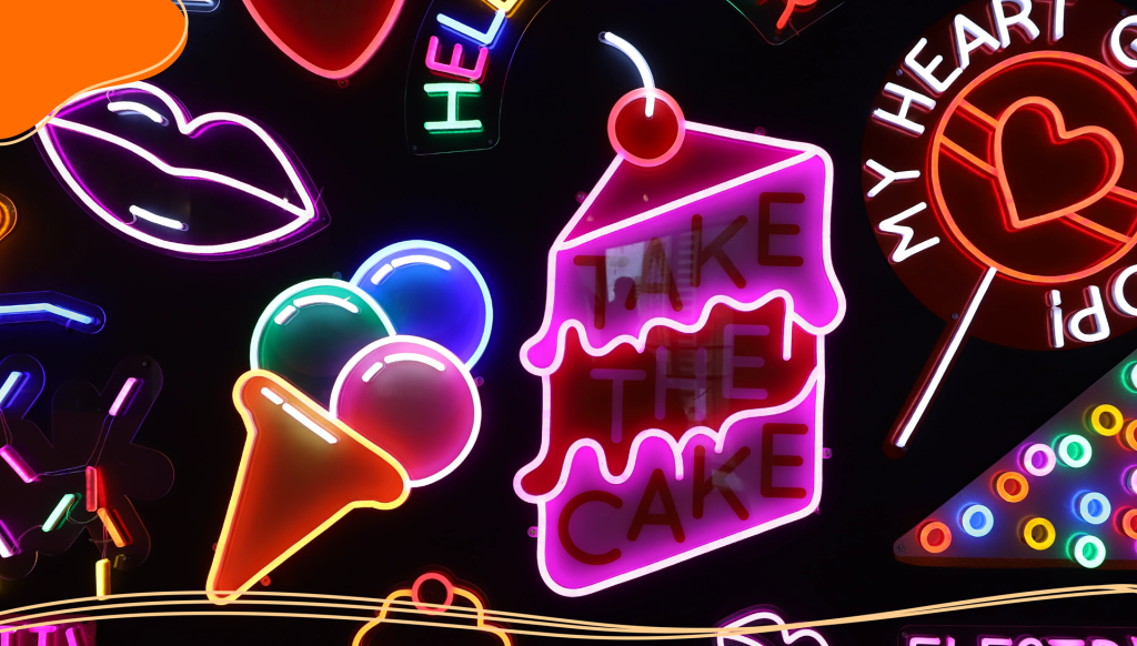 Neon light logos
