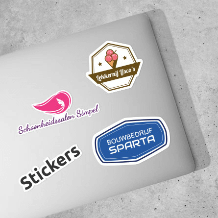 Gestanste stickers